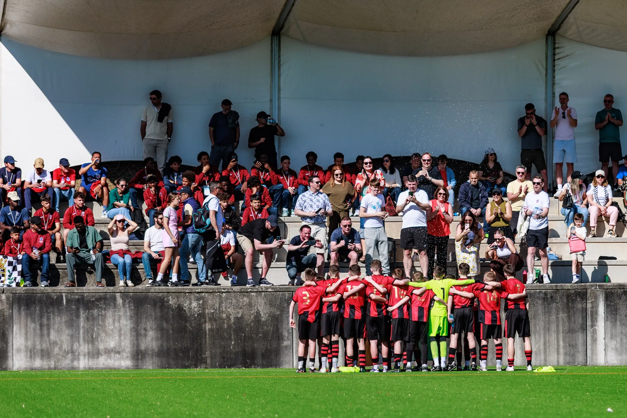 Teams and supporters share the tournament.